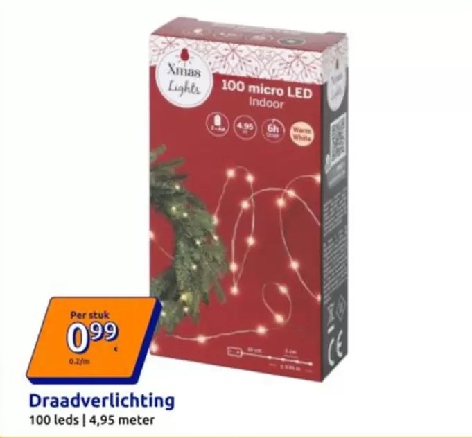 White - Draadverlichting 100 micro LED Indoor