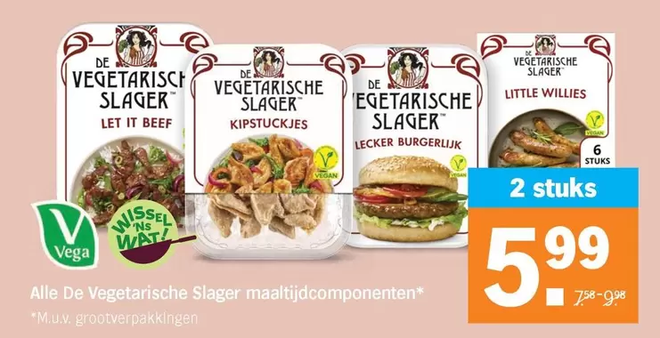De -  Vegetarische Slager maaltijdcomponenten