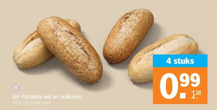 Ah - AH Pistolets wit en volkoren