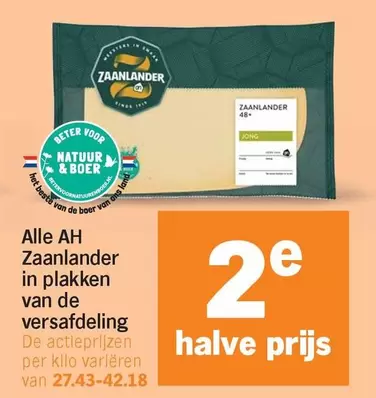 De - Zaanlander in plakken van de versafdeling