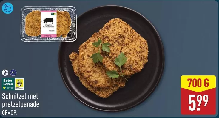 Schnitzel met pretzelpanade