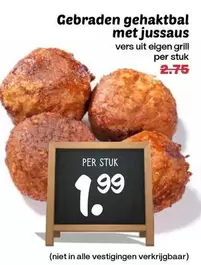 Gebraden gehaktbal met jussaus