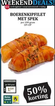 BOERENKIPFILE MET SPEK