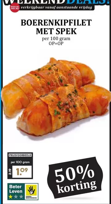 BOERENKIPFILET MET SPEK