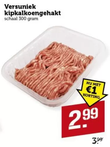 Versuniek kipkalkoengehakt