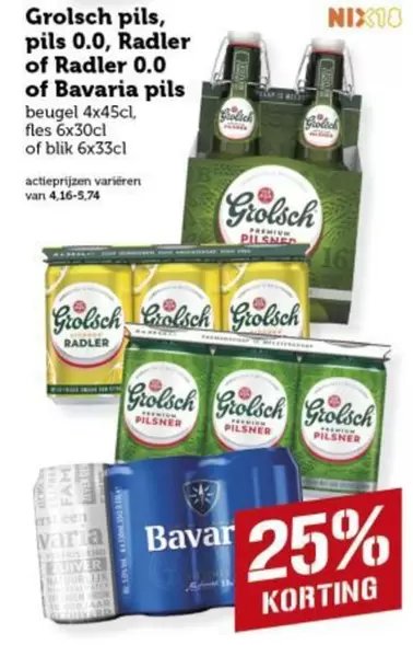 Grolsch -  pils, pils 0.0, Radler 0.0