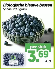 Biologische blauwe bessen