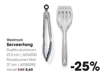 Serveertang Duetto aluminium 27,3 cm | 62162251 Rvs/siliconen Midi 27 cm | 62185290