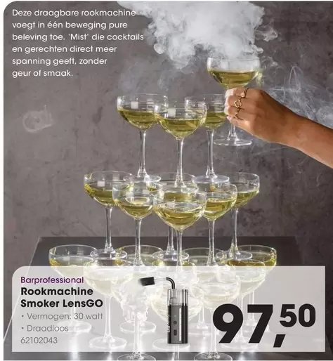 Barprofessional Rookmachine Smoker LensGO 62102043