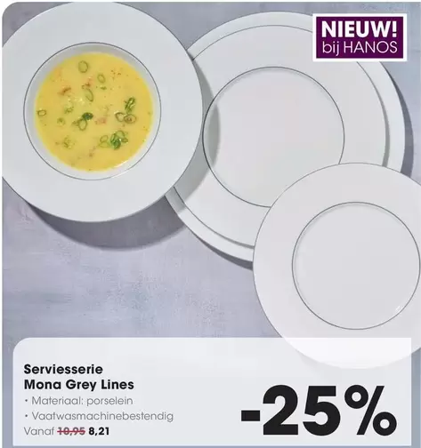 Mona Grey Lines Servies