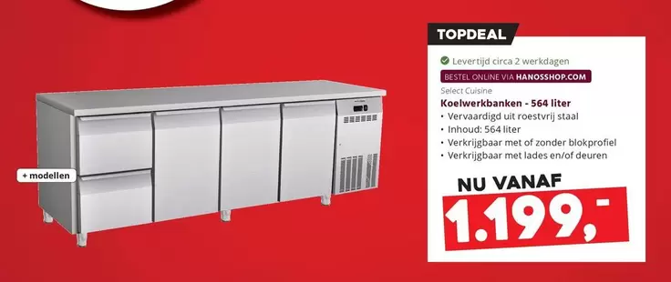 Koelwerkbanken - 364 liter