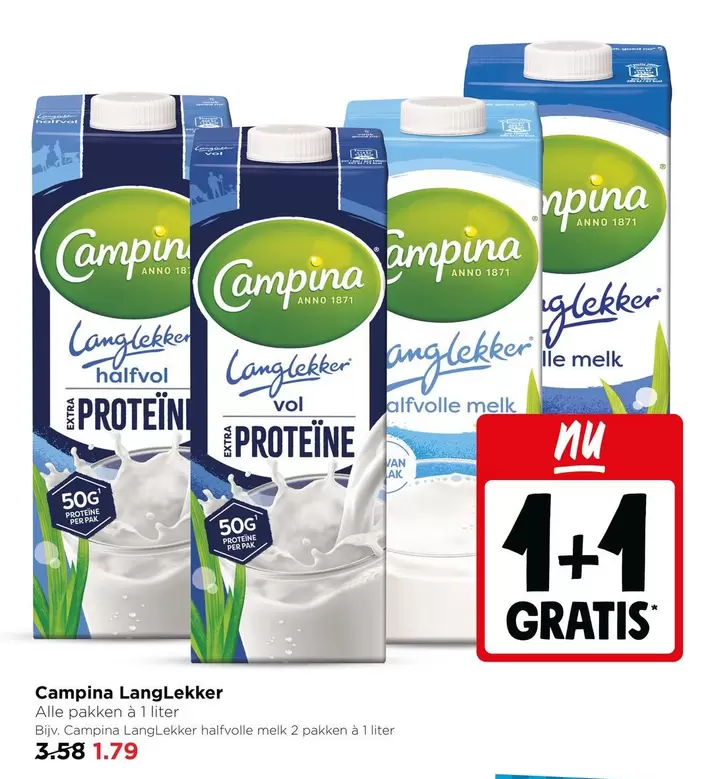LangLekker halfvol proteïne melk