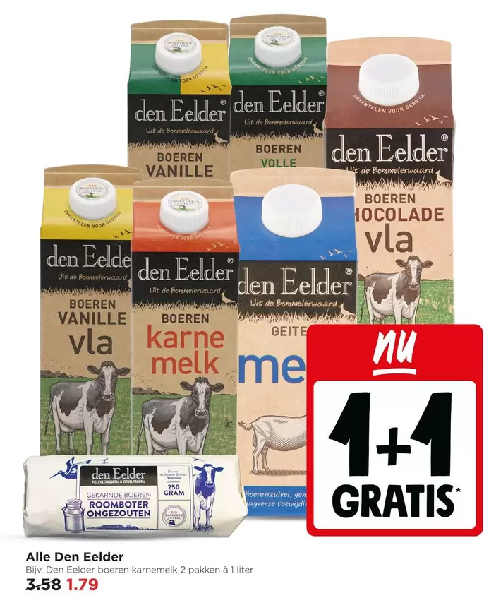 De - Boeren vla, karnemelk, chocolade, vanille
