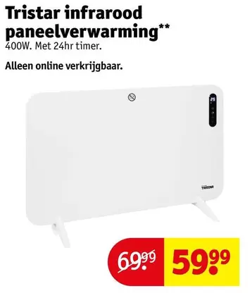 Tristar infrarood paneelverwarming