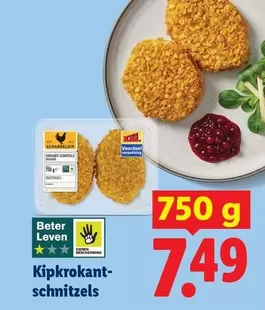 Kipkrokant-schnitzels