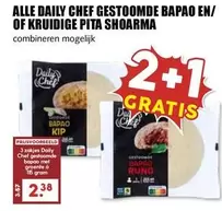 Chef - Daily  Gestoomde Bapao En/Of Kruidige Pita Shoarma
