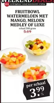 FRUITBOWL WATERMELOEN MET MANGO, MELOEN MEDLEY OF LUXE