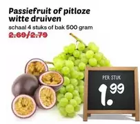 Passievrucht of pitloze witte druiven