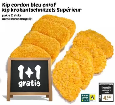 Kip cordon bleu en/of kip kroket schnitzels