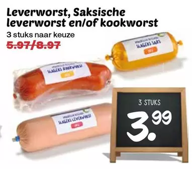 Leverworst, Saksische leverworst en/of kookworst