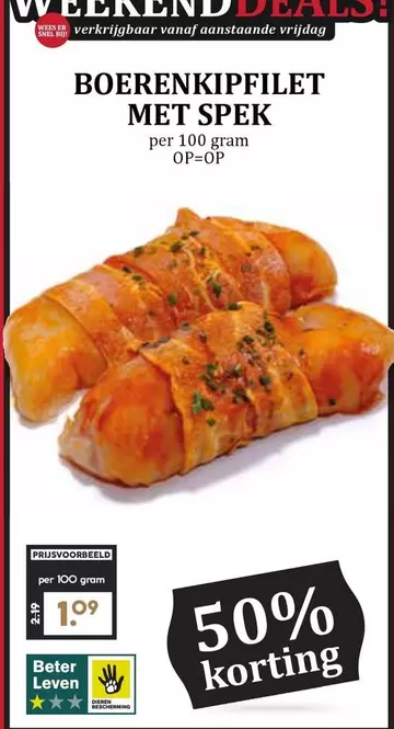 BOERENKIPFILET MET SPEK