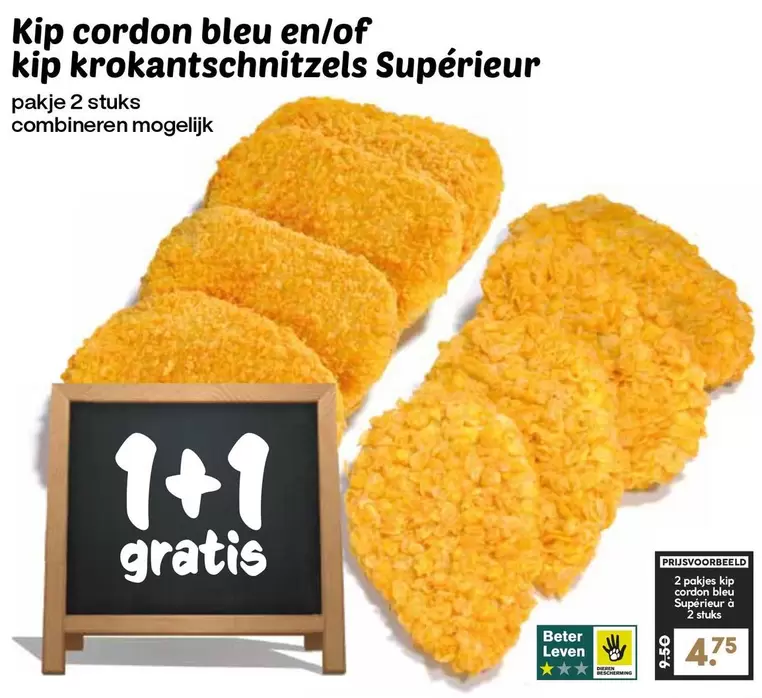 Kip cordon bleu en/of kip kroket schnitzels