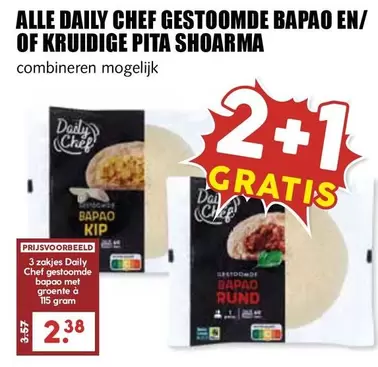 Chef - DAILY CHEF GESTOOMDE BAPAO EN/OF KRUIDIGE PITA SHOARMA