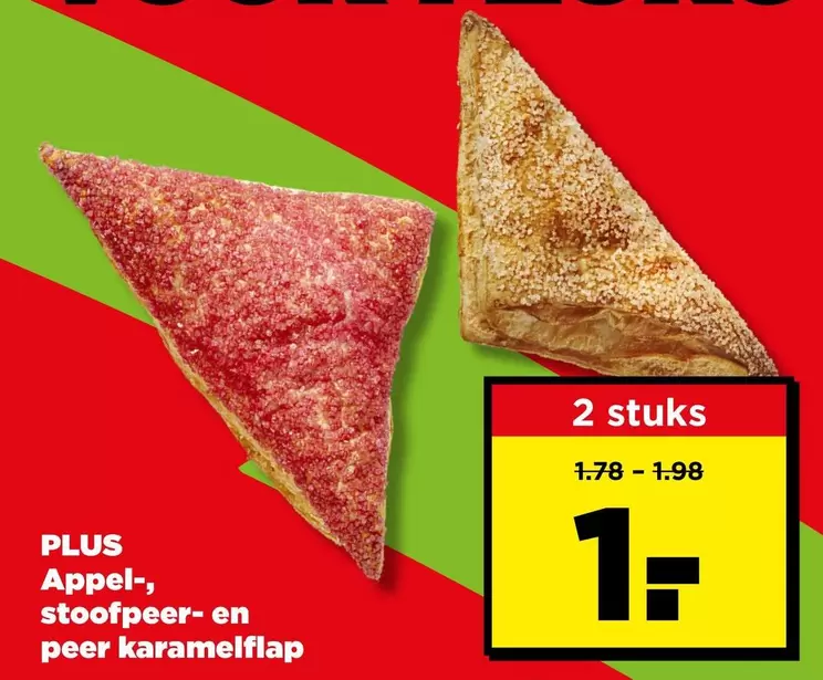 Appel-, stoofpeer- en peer karamelflap