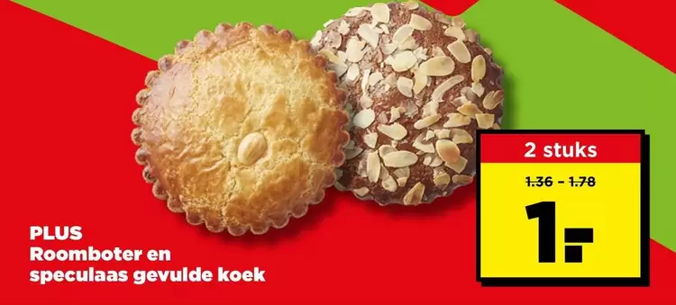 Roomboter en speculaas gevulde koek