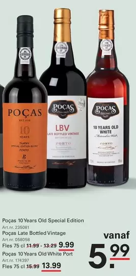 Porto - Poças 10 Years Old Special Edition, Poças Late Bottled Vintage, Poças 10 Years Old White Port