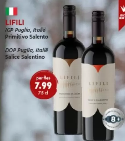 Puglia - IGP , Italië Primitivo Salento DOP , Italië Salice Salentino