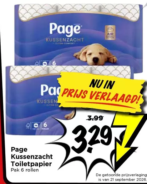De - Kussenzacht Toiletpapier