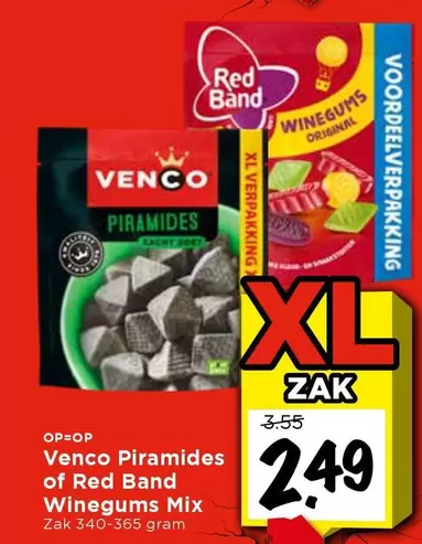 RED - Venco Piramides of Red Band Winegums Mix