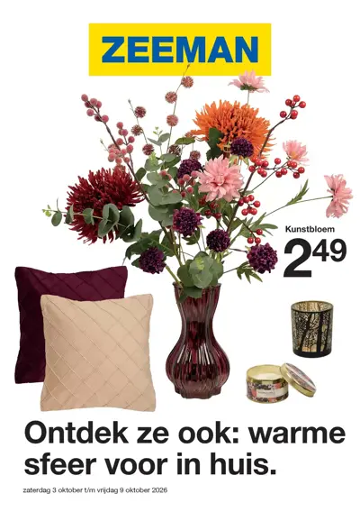 Zeeman Week 41 zaterdag 3 oktober tm vrijdag 9 oktober 2026.